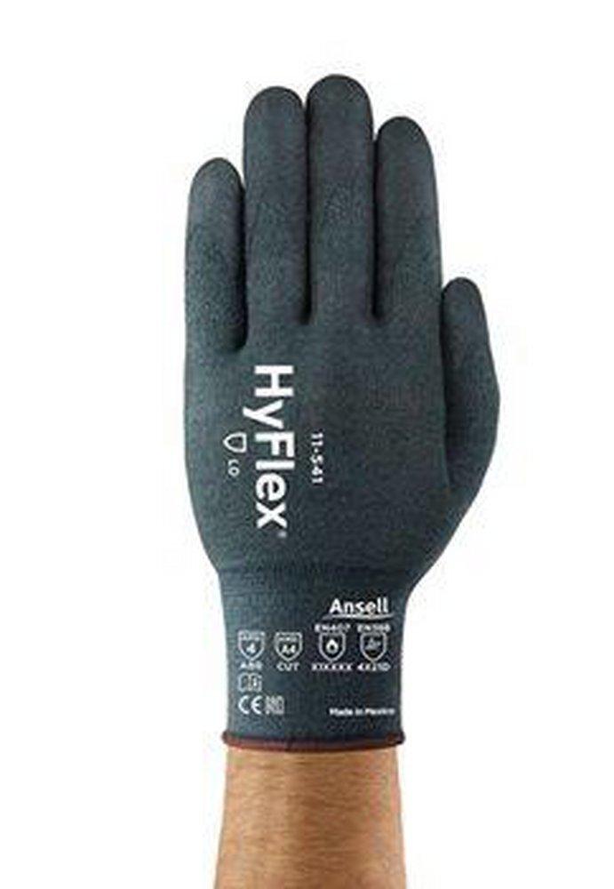 Ansell Occupational Healthcare HyFlex® 11-541 Foam Nitrile Coated Kevlar®, Plastic, Spandex and Stainless Steel Reusable Cut Resistant Gloves in Grey Size 9