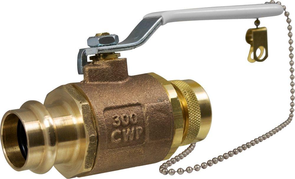 Apollo Valves 77WLF Series 1/2 in. Bronze Full Port Press Ball Valve