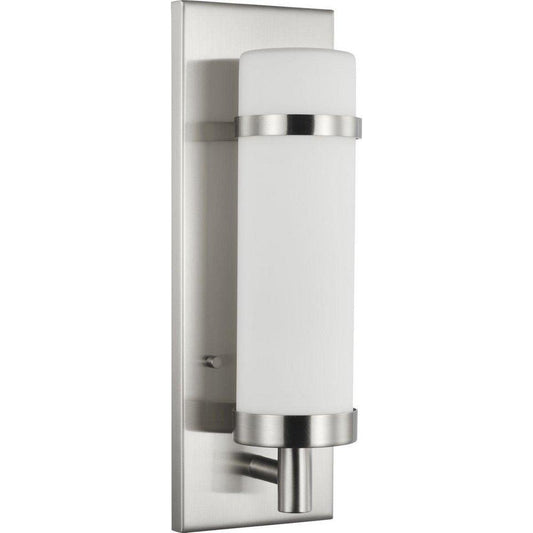 Progress Lighting Hartwick 60W 1-Light Medium Incandescent Wall Sconce in Brushed Nickel