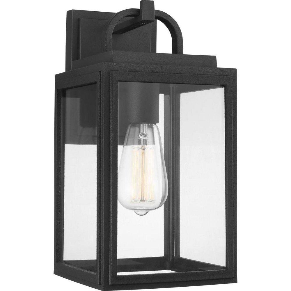 Progress Lighting Grandbury 75W 1-Light 13-5/8 in. Outdoor Wall Sconce in Textured Black