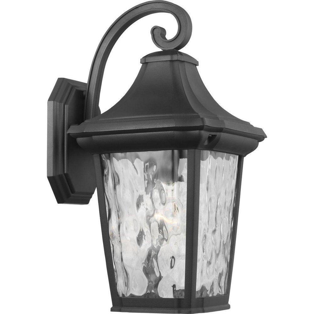 Progress Lighting Marquette 75W 1-Light 16 in. Textured Black Outdoor Wall Sconce