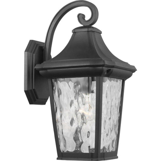 Progress Lighting Marquette 75W 1-Light 16 in. Textured Black Outdoor Wall Sconce