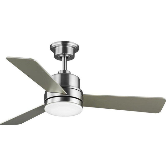 Progress Lighting Trevina II 44 in. 3-Blade Indoor Ceiling Fan in Brushed Nickel