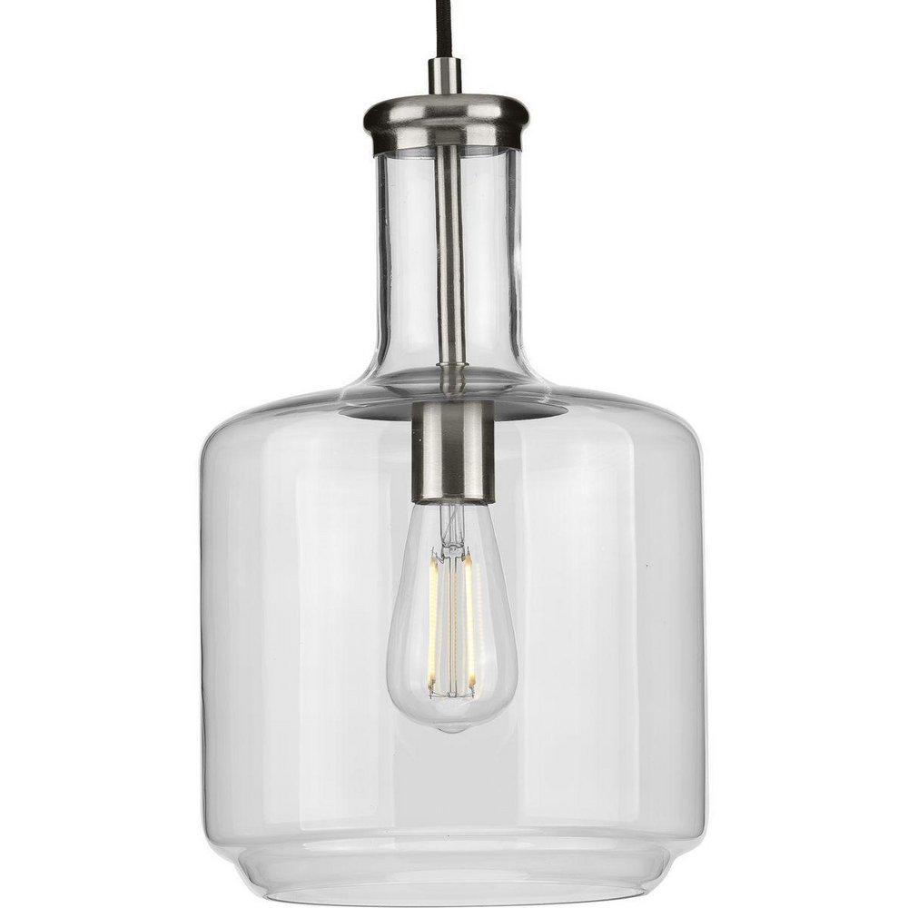 Progress Lighting Latrobe 60W 1-Light Medium E-26 Incandescent Pendant Light in Brushed Nickel