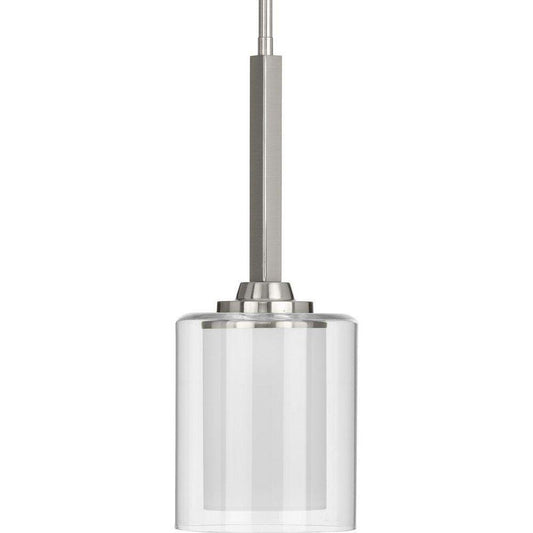 Progress Lighting Kene 75W 1-Light Medium E-26 Pendant Light in Brushed Nickel