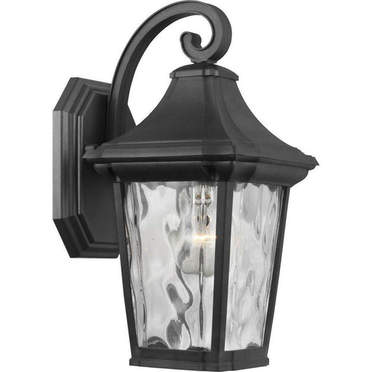 Progress Lighting Marquette 60W 1-Light 13 in. Textured Black Outdoor Wall Sconce