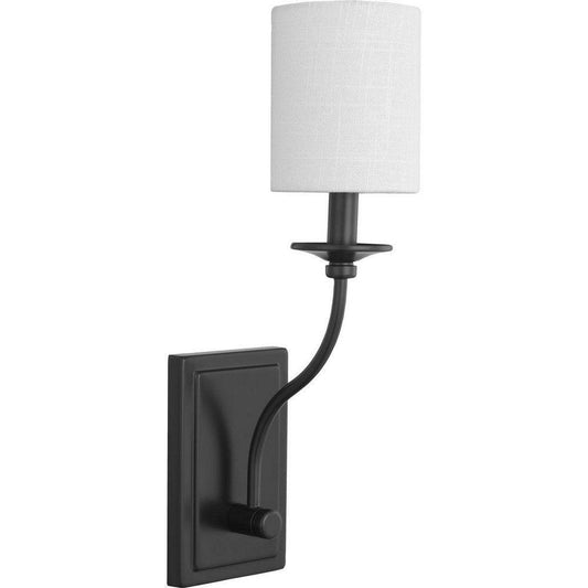 Progress Lighting Bonita 40W 1-Light 17-1/8 in. Wall Sconce in Matte Black