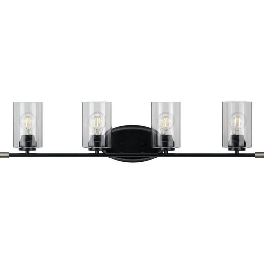 4-Light 34in. Wide Bathroom Vanity -Light in Matte Black