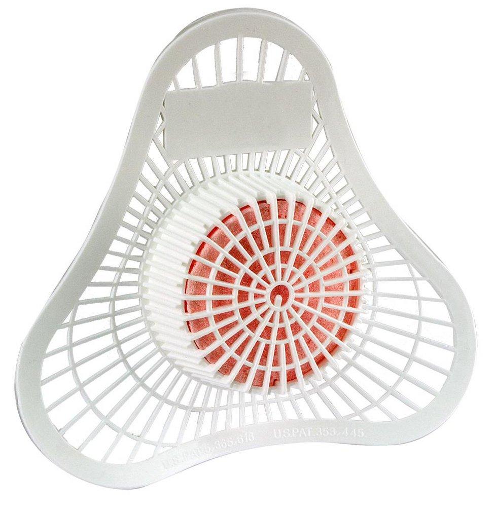 Plastic Urinal Screen with Deodorizer in White