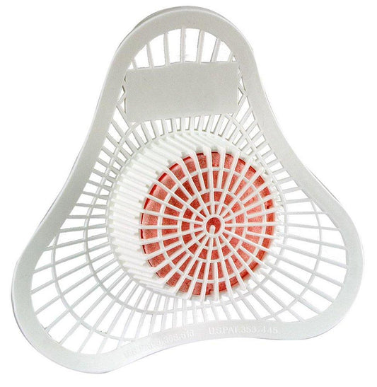 Plastic Urinal Screen with Deodorizer in White