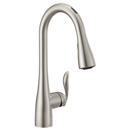 Moen Arbor™ Single Handle Pull Down Touchless Kitchen Faucet with Voice Activation in Spot Resist™ Stainless