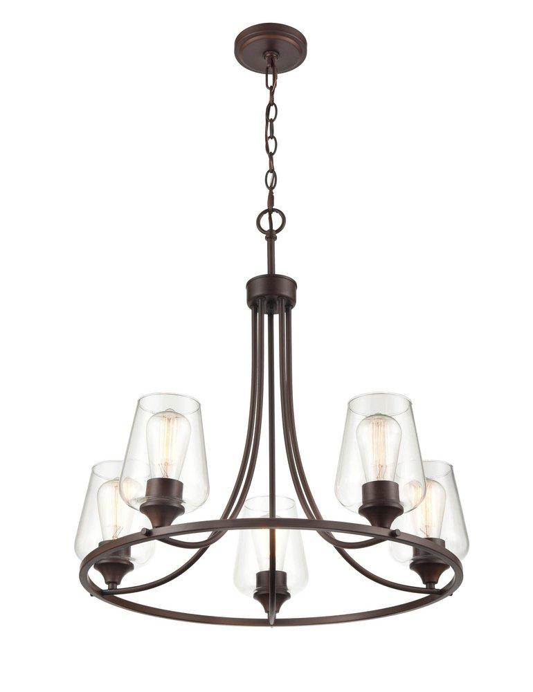 Millennium Lighting Ashford 5-Light Chandelier Ceiling Light in Rubbed Bronze