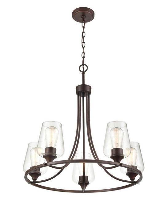 Millennium Lighting Ashford 5-Light Chandelier Ceiling Light in Rubbed Bronze