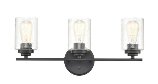 3-Light Vanity Fixture in Matte Black