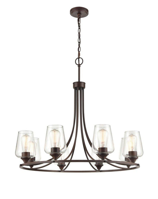 Millennium Lighting Ashford 8-Light Chandelier Ceiling Light in Rubbed Bronze