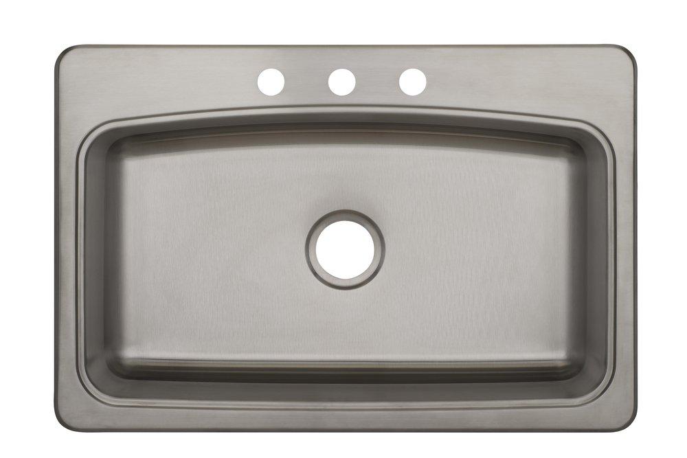 PROFLO® Bealeton 33 x 22 in. Stainless Steel Single Bowl Drop-in Kitchen Sink