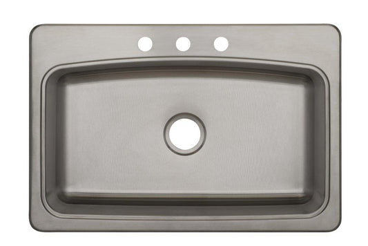 PROFLO® Bealeton 33 x 22 in. Stainless Steel Single Bowl Drop-in Kitchen Sink