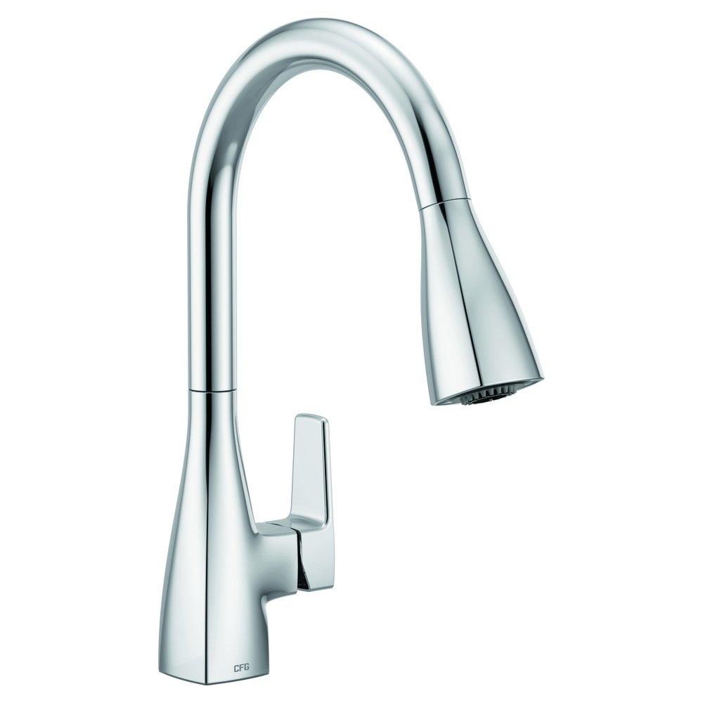 CFG Slate™ Single Handle Pull Down Kitchen Faucet in Chrome