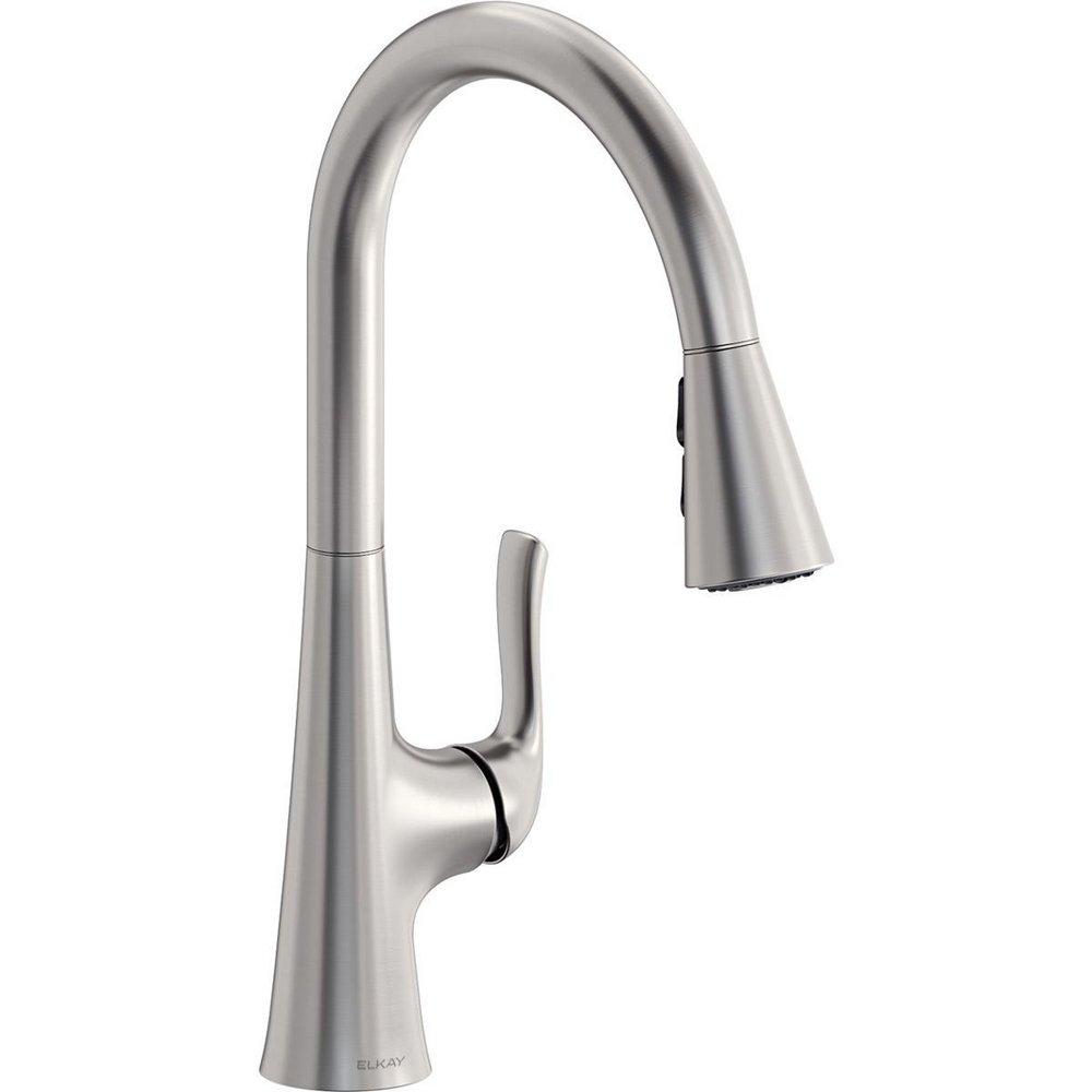 Elkay Harmony Single Handle Pull Down Kitchen Faucet in Lustrous Steel
