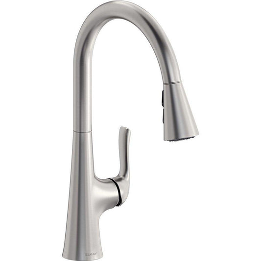 Elkay Harmony Single Handle Pull Down Kitchen Faucet in Lustrous Steel