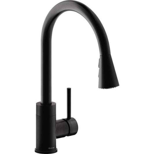 Elkay Avado Single Handle Pull Down Kitchen Faucet in Matte Black