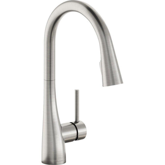Elkay Gourmet Single Handle Pull Down Kitchen Faucet in Lustrous Steel