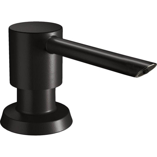 Brass Deck Mount Soap & Lotion Dispenser in Matte Black
