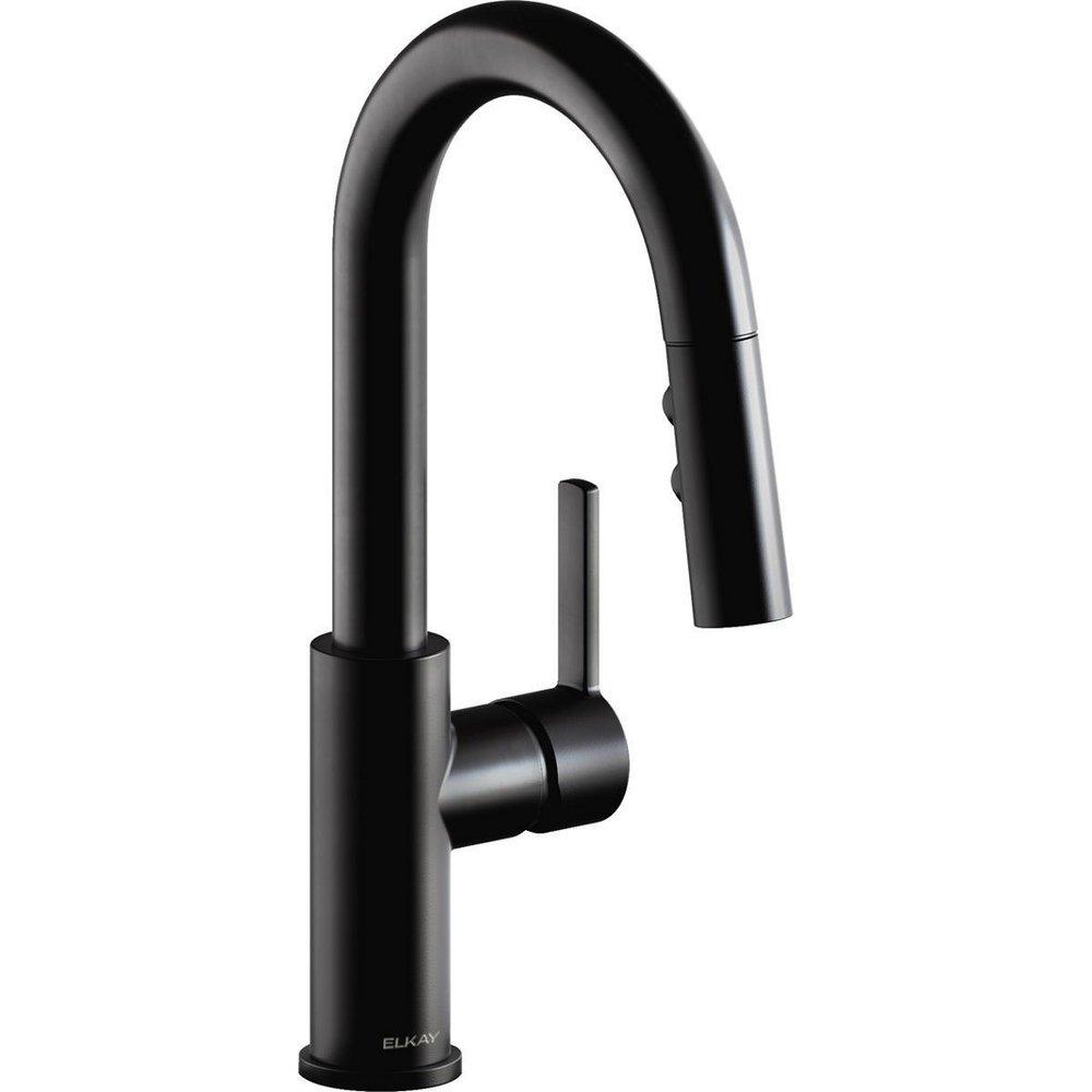 Elkay Avado Single Handle Pull Down Bar Faucet in Matte Black