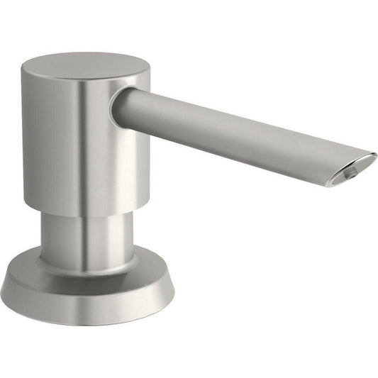 Deck Mount Plastic Soap Dispenser in Lustrous Steel