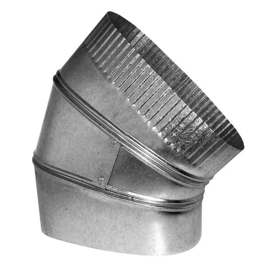 8 in. Longway Flat Oval 45° Duct Elbow