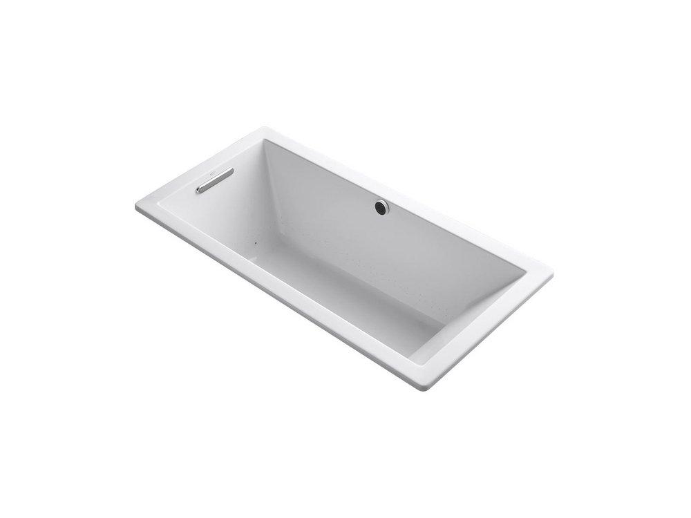 KOHLER Underscore® 66 x 32 in. Air Bath Drop-in/Undermount Bathtub Reversible Drain in White