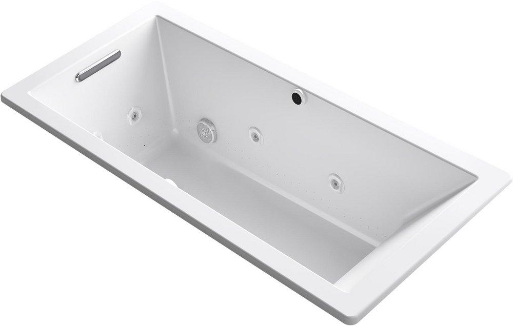 KOHLER Underscore® 66 x 32 in. Air Bath with Whirlpool Drop-In Bathtub with Universal Drain in White