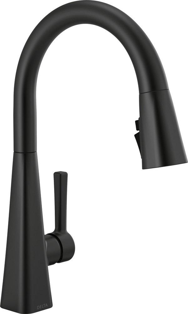 Delta Faucet Lenta™ Single Handle Pull Down Kitchen Faucet in Matte Black
