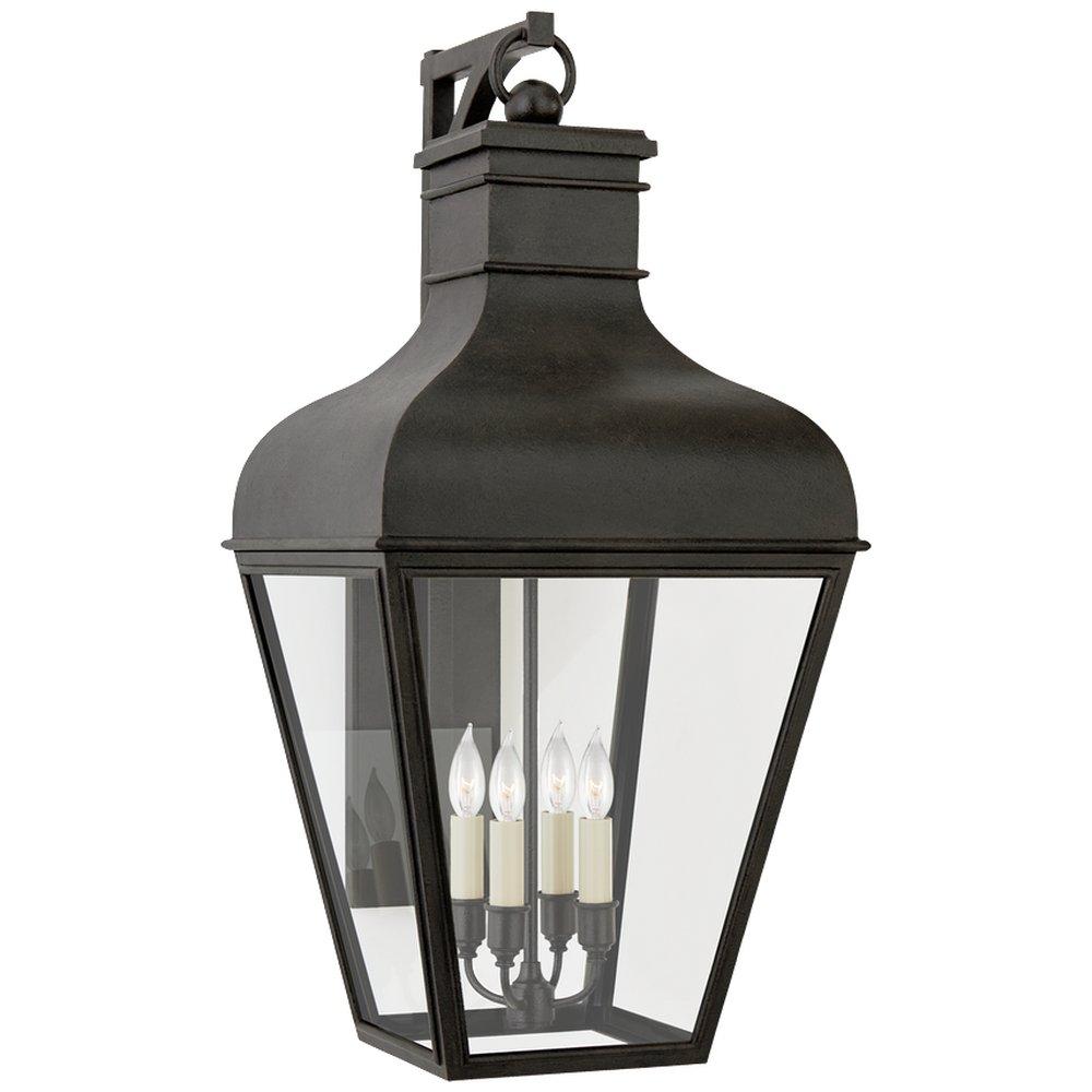Visual Comfort & Co. Signature Fremont 40W 4-Light 27 in. Outdoor Wall Sconce in French Black
