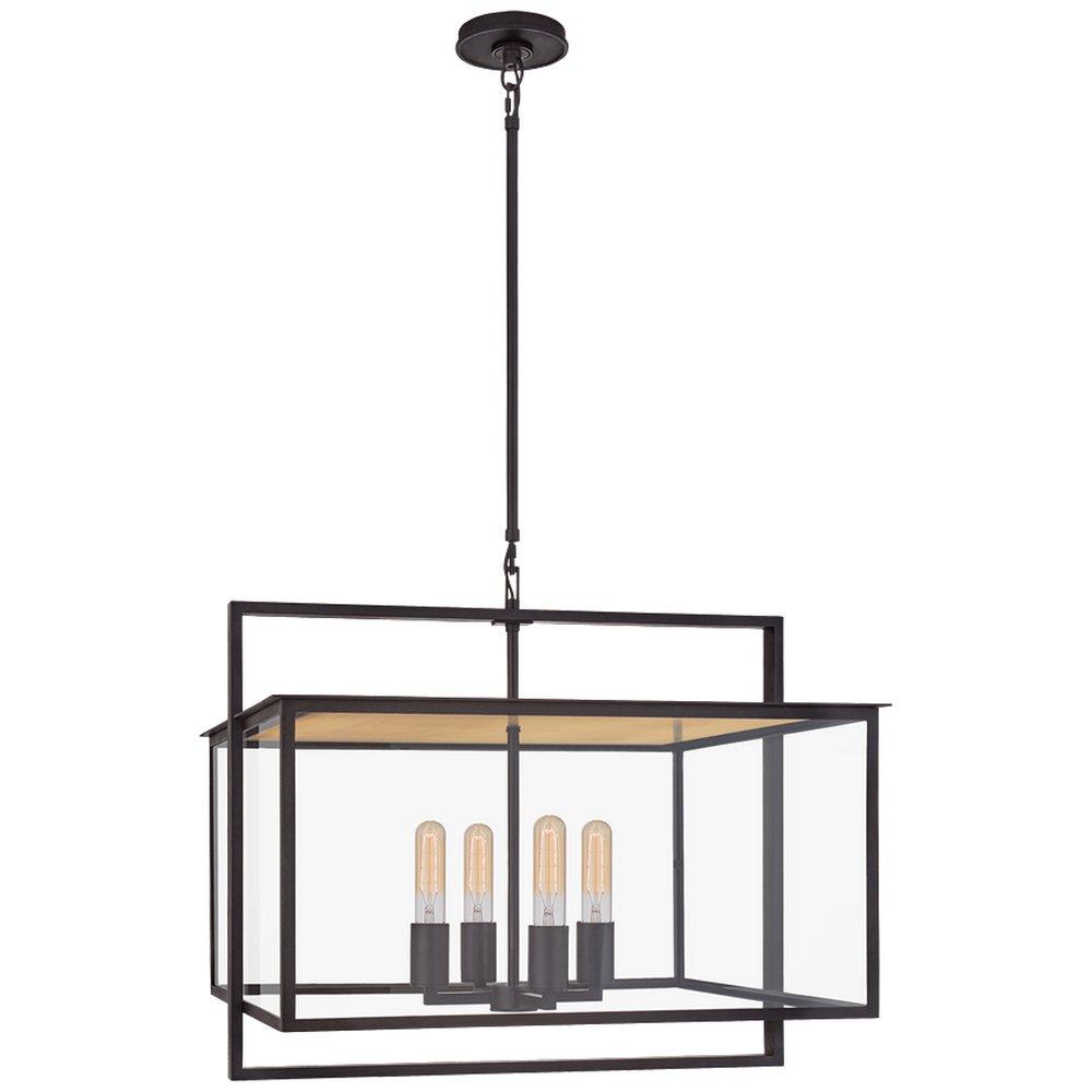 Visual Comfort & Co. Signature Halle 40W 4-Light Medium E-26 Outdoor Pendant in Aged Iron