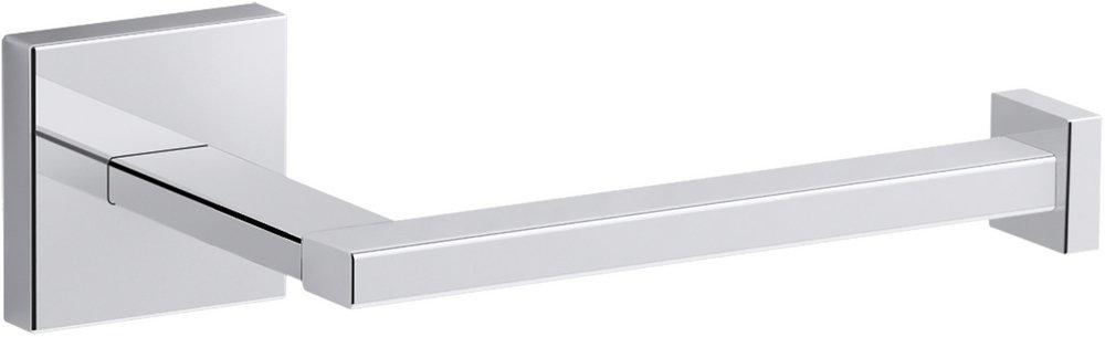 KOHLER Square Horizontal and Wall Mount Toilet Tissue Holder in Polished Chrome