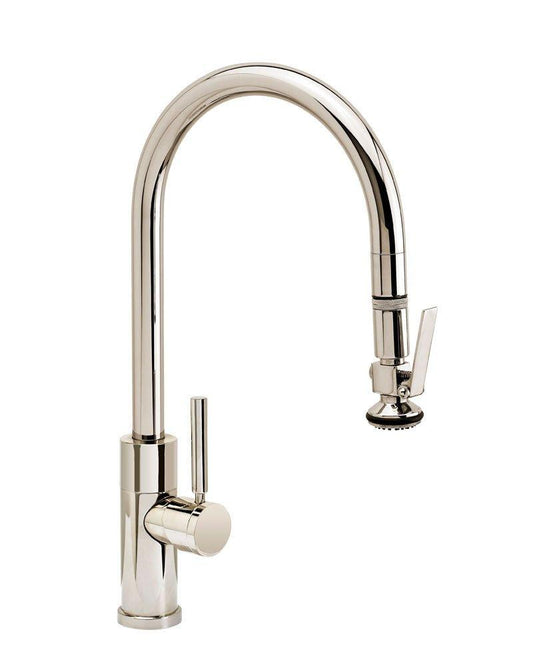 Single Handle Pull Down Kitchen Faucet in Polished Nickel