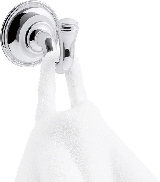 KOHLER Eclectic 1-Hook Robe Hook in Polished Chrome
