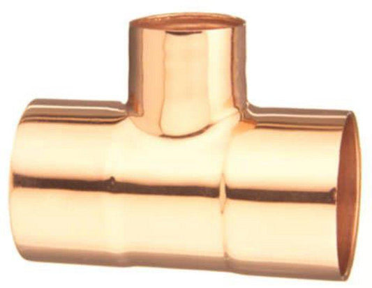 2-1/2 x 1-1/2 x 2 in. Copper Tee