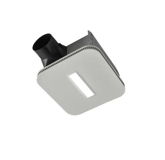 Broan-NuTone Flex Series™ 110 CFM Ceiling/Wall Mount Bathroom Exhaust Fan with LED Light & CleanCover in White - 1 Sone - Energy Star Rated