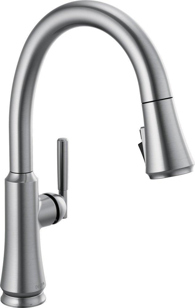 Delta Faucet Coranto™ Single Handle Pull Down Kitchen Faucet in Arctic Stainless