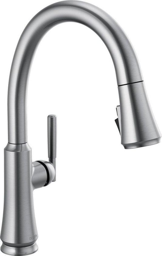 Delta Faucet Coranto™ Single Handle Pull Down Kitchen Faucet in Arctic Stainless