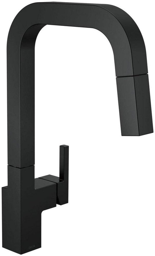 Delta Faucet Junction Single Handle Pull Down Kitchen Faucet in Matte Black