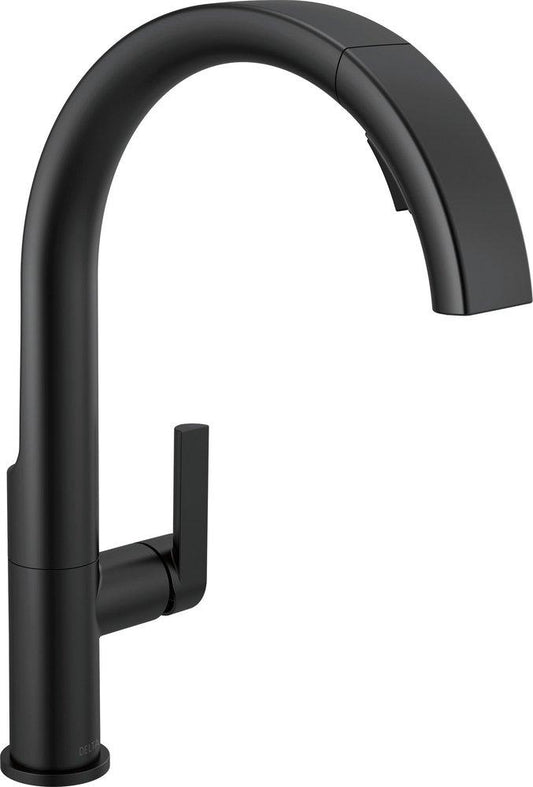 Delta Faucet Keele™ Single Handle Pull Down Kitchen Faucet in Matte Black