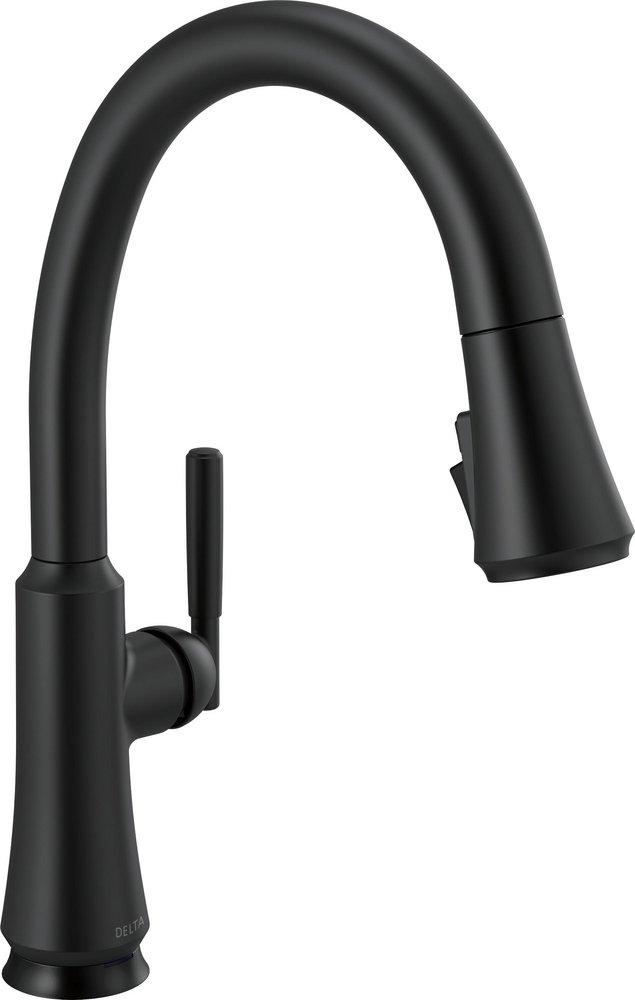 Delta Faucet Coranto™ Single Handle Pull Down Kitchen Faucet with Touch Activation in Matte Black