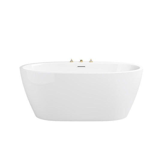 PROFLO® Cornwall 59 x 31-1/2 in. Freestanding Bathtub with Center Drain in White