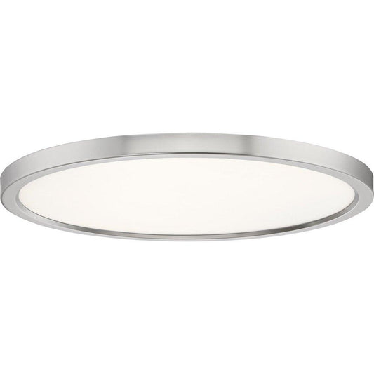 Quoizel Outskirts 20 in. Wide LED Flush Mount Ceiling Fixture in Brushed Nickel