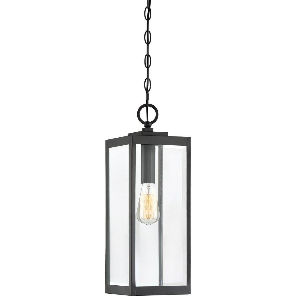 Quoizel Westover 150W 1-Light Medium E-26 Incandescent Outdoor Pendant in Earth Black