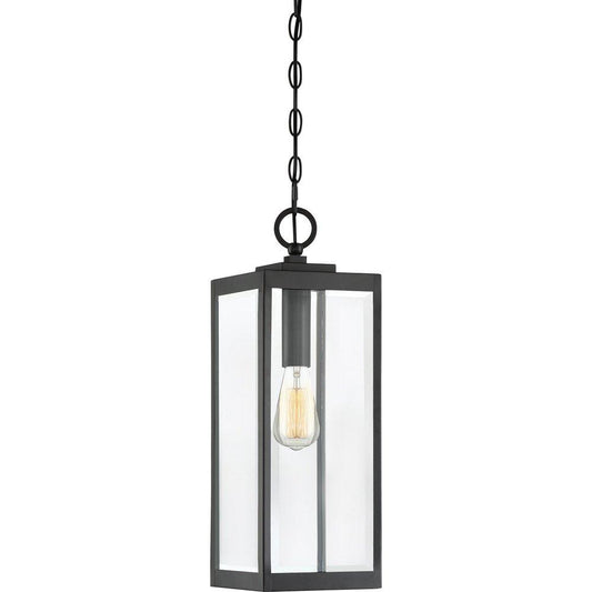 Quoizel Westover 150W 1-Light Medium E-26 Incandescent Outdoor Pendant in Earth Black