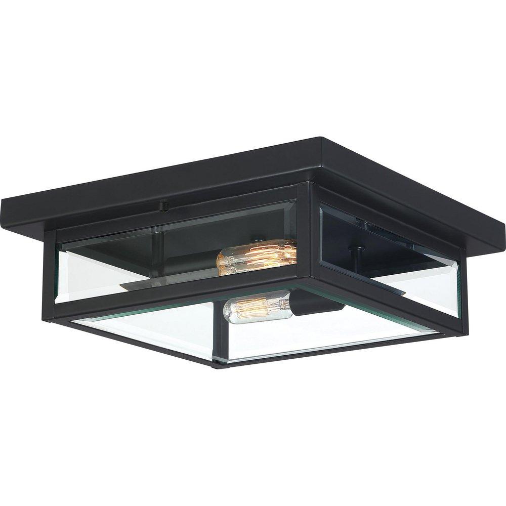 Quoizel Westover 40W 2-Light Incandescent Outdoor Ceiling Fixture in Earth Black